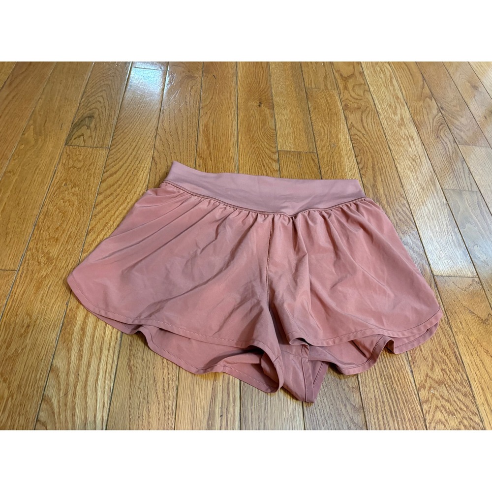 OFFLINE by Aerie Real Me 2-in-1 Shorts Mauve Pink Large High Rise Running Gym